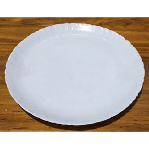 CFH GDM Haviland Limoges White Porcelain Scalloped Plate France 1880s